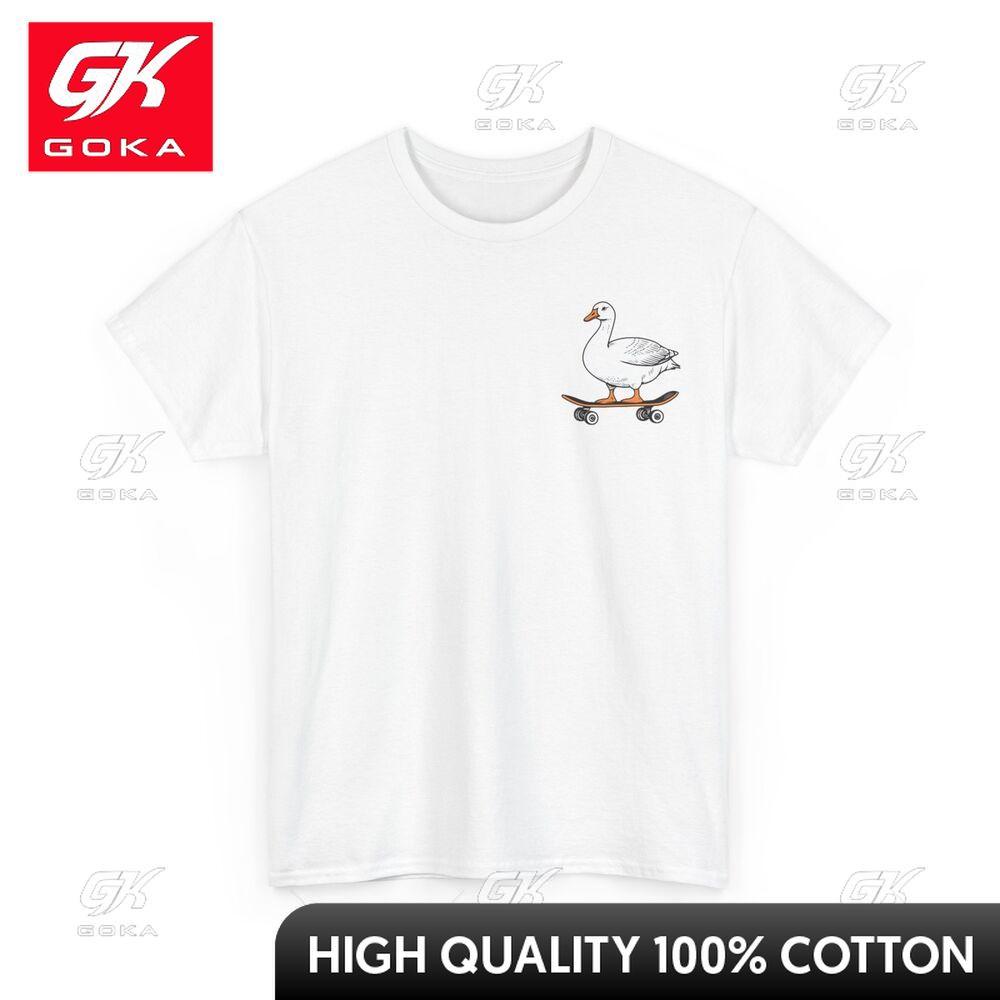 Goose Lovers Skateboarding Fans Urban Style Soft Cotton Summer Style Casual Collar Funny Shirt Cool Design S