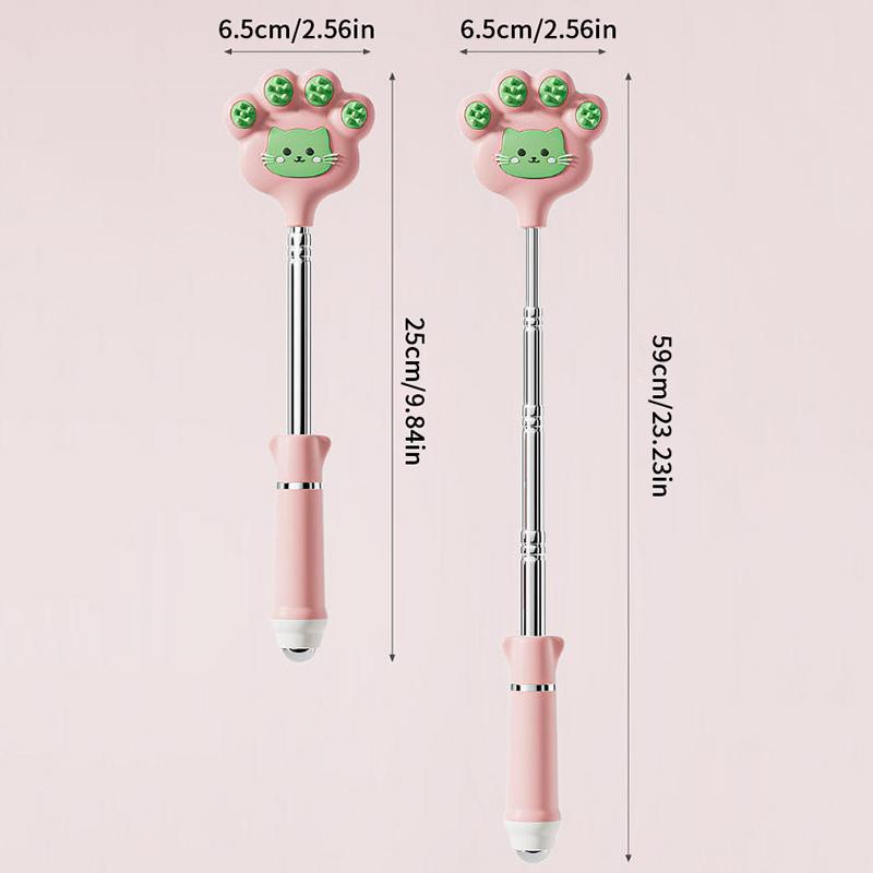 Stainless Steel Stretchable Itchy Scratch Cuet Cat Paw Scratcher With Magnetic Ball Telescopic Back Scratch Tool Point Massage