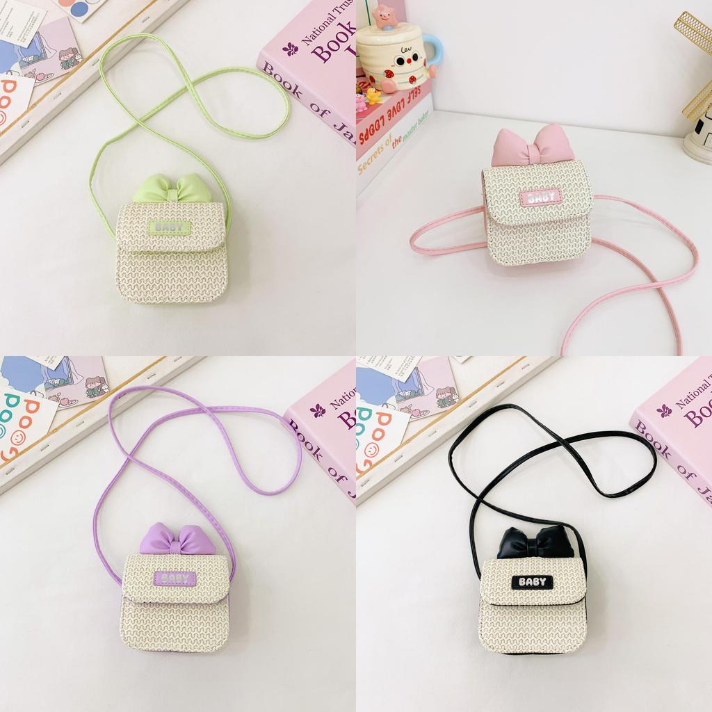 Kids Butterfly Knot Mini Shoulder Bag With Breathable Acrylic Material For Daily Use