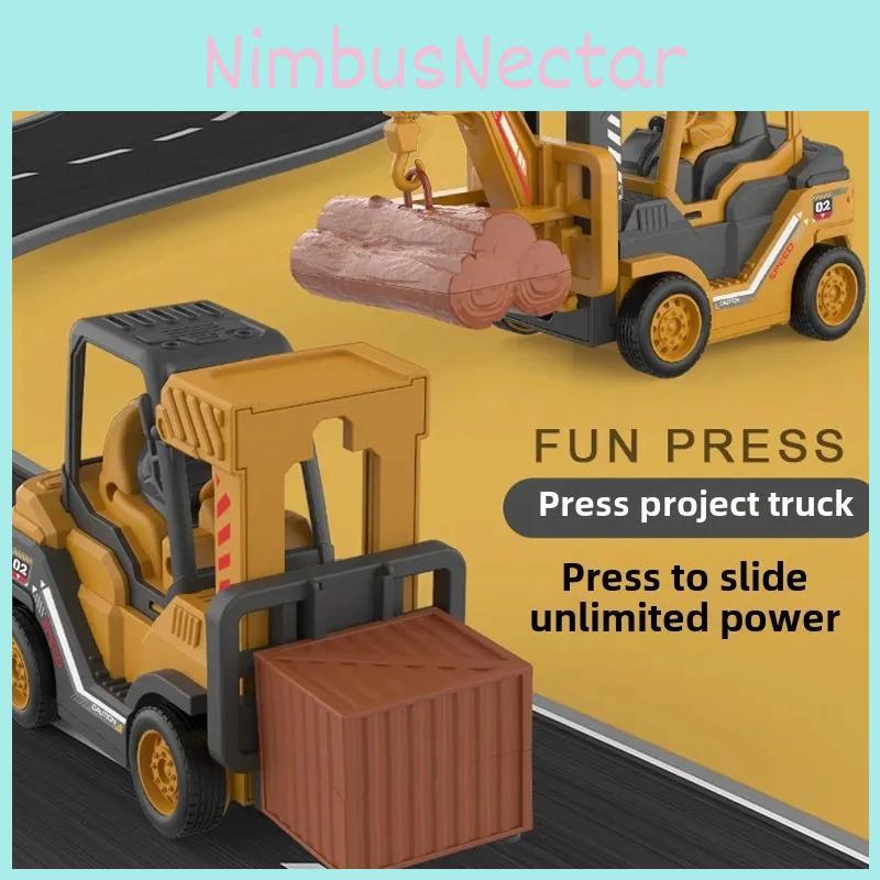Inertia Construction Truck Toy For Kids With Moving Parts And Lift Crane