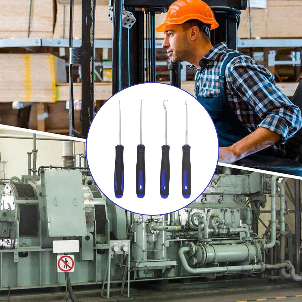 4-teiliges Öldichtungs-Schraubendreher-Set für Auto, Fahrzeug-Pick-Haken für Garagen, allgemeine Klempner, Mechaniker, Werkstatt, Autowerkzeuge