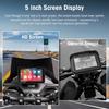 5" Motorcycle Navigation GPS Wireless Carplay&Android Auto Moto Monitor IPX67 Waterproof Display Dual Bluetooth