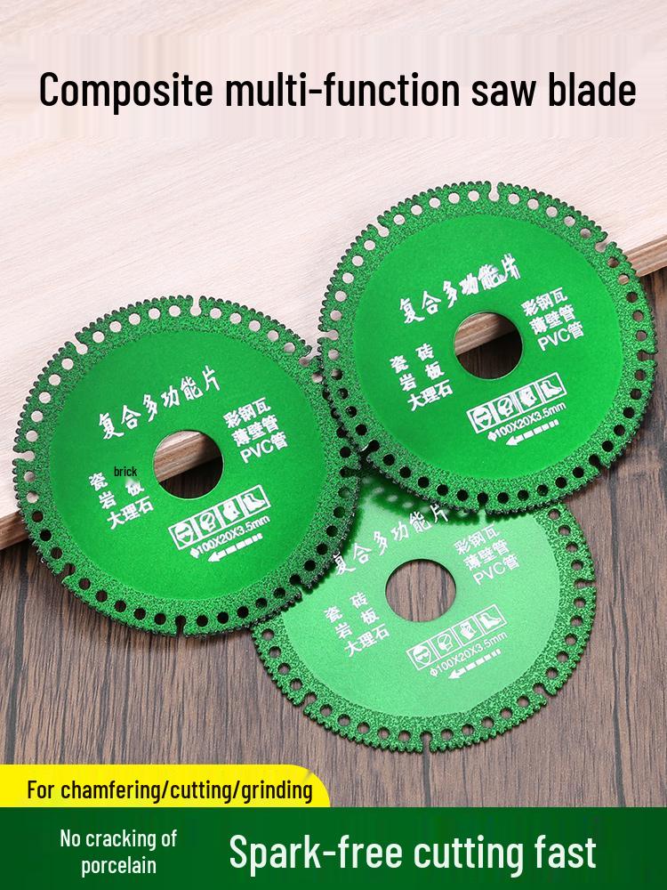 Multi-Functional Angle Grinder Disc for Tile, Steel, Rock, and Marble - Brazed Dry Cutting Blade