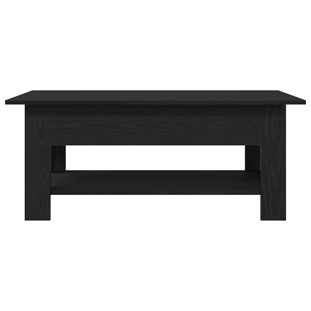 Coffee Table Black Oak Look 102 X 55 X 42 Cm Engineered Wood