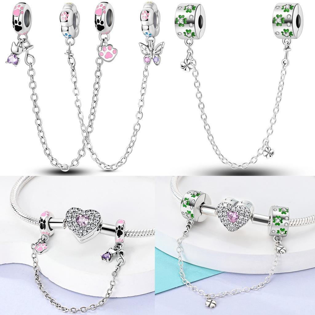 Newest Charms Bead Copper Lovely Cat Moon Eternal Love Heart Dangle Fit Original Fashion Bracelets Diy Jewelry