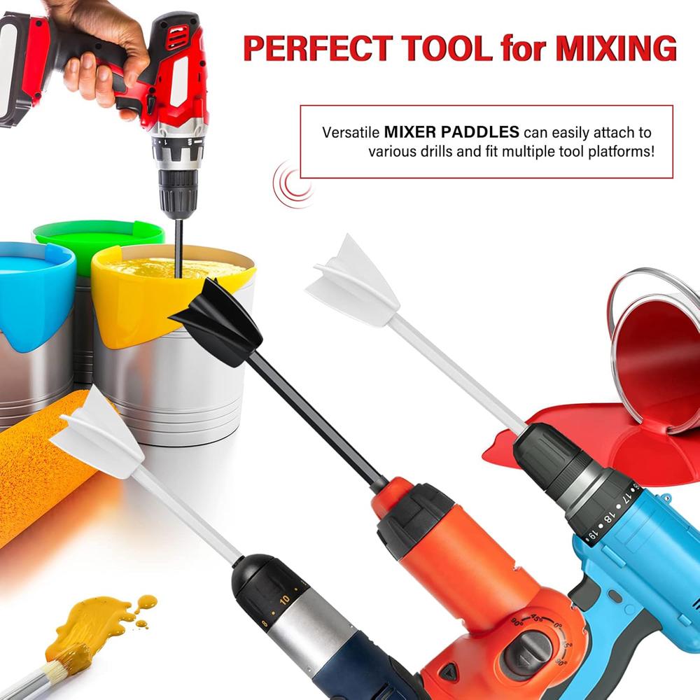 2PCS Resin Mixer Paddles Resin Drill Epoxy Mixer Attachment for Drill Paint Mixer Paint Stirrer Mixing Resin Epoxy Silicone Mold