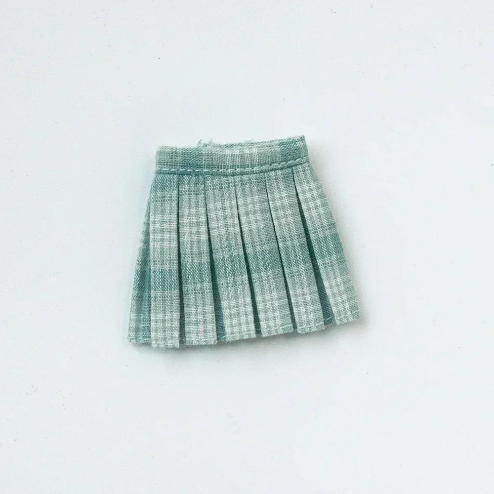 Blyth Clothes Mini skirt plaid cardigan pleated skirt student suit casual sweater jacket shirt Ymy Ob22 24 27 Doll Accessories