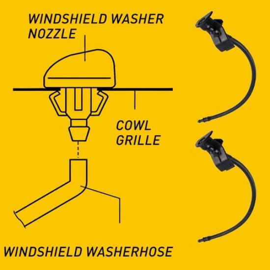2X Windshield Wiper Washer Nozzle Sprayer For Explorer Ford 2011-2018 NEW Jets