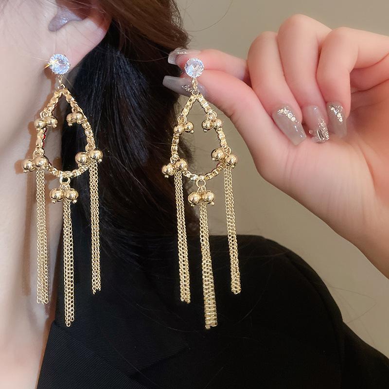 

Серьги-кисточки «Серебряная игла» - Модные длинные висячие серьги в изысканном стиле