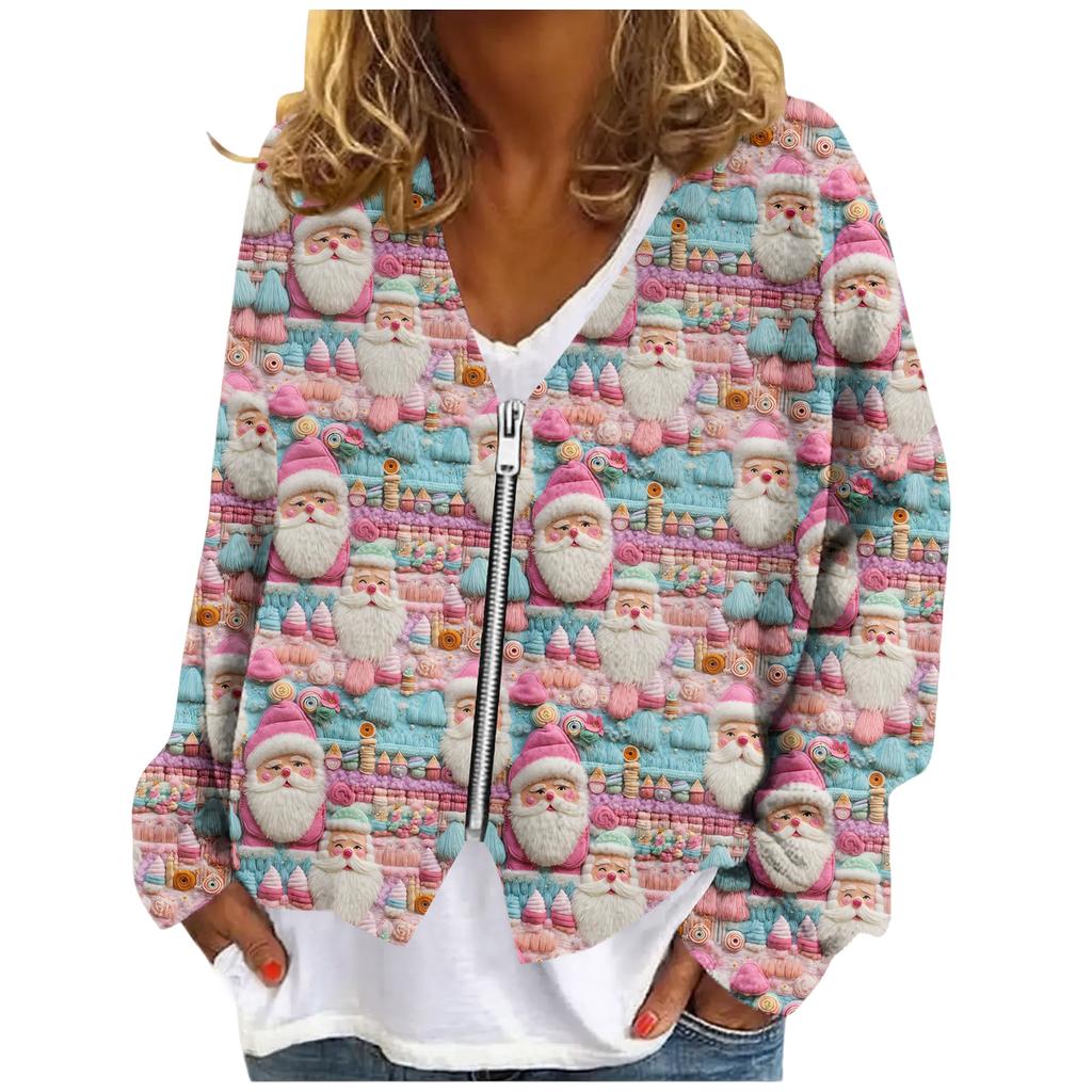 Womens Zip Up Sweaters Sweatshirts Long Sleeve Oversized Jackets Soft Casual Loose Tunic Tops