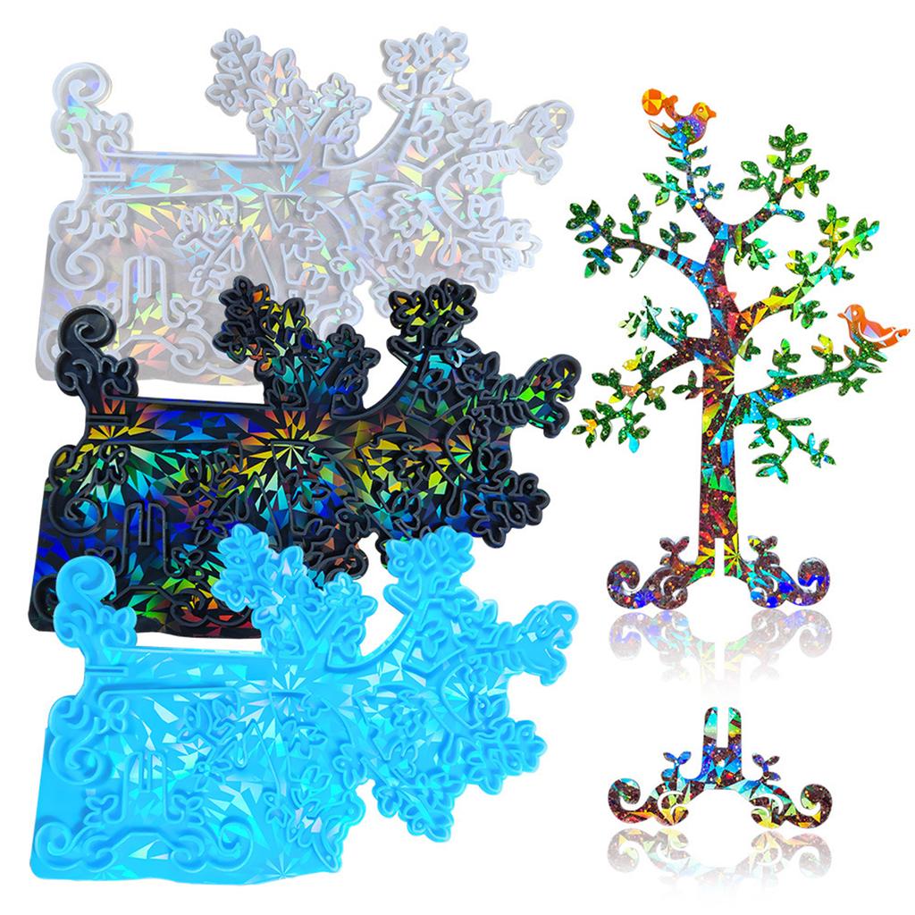 Silicone Mold Holographic Ancient Tree Epoxy Resin Casting Mould for Home Decor