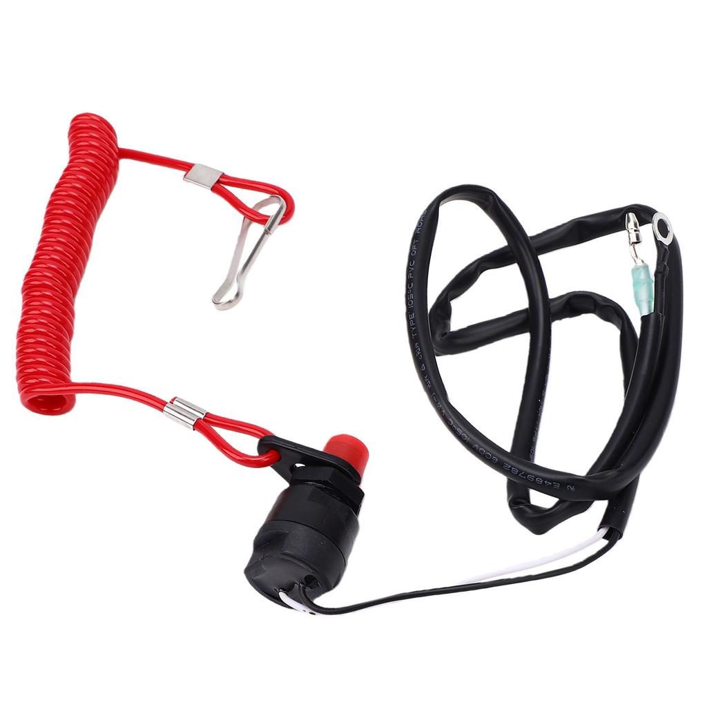 Boat Engine Motor Emergency Kill Stop Switch with Safety Lanyard for Outboard 15 25 30 40 Horsepower 6E9 82575 01 00
