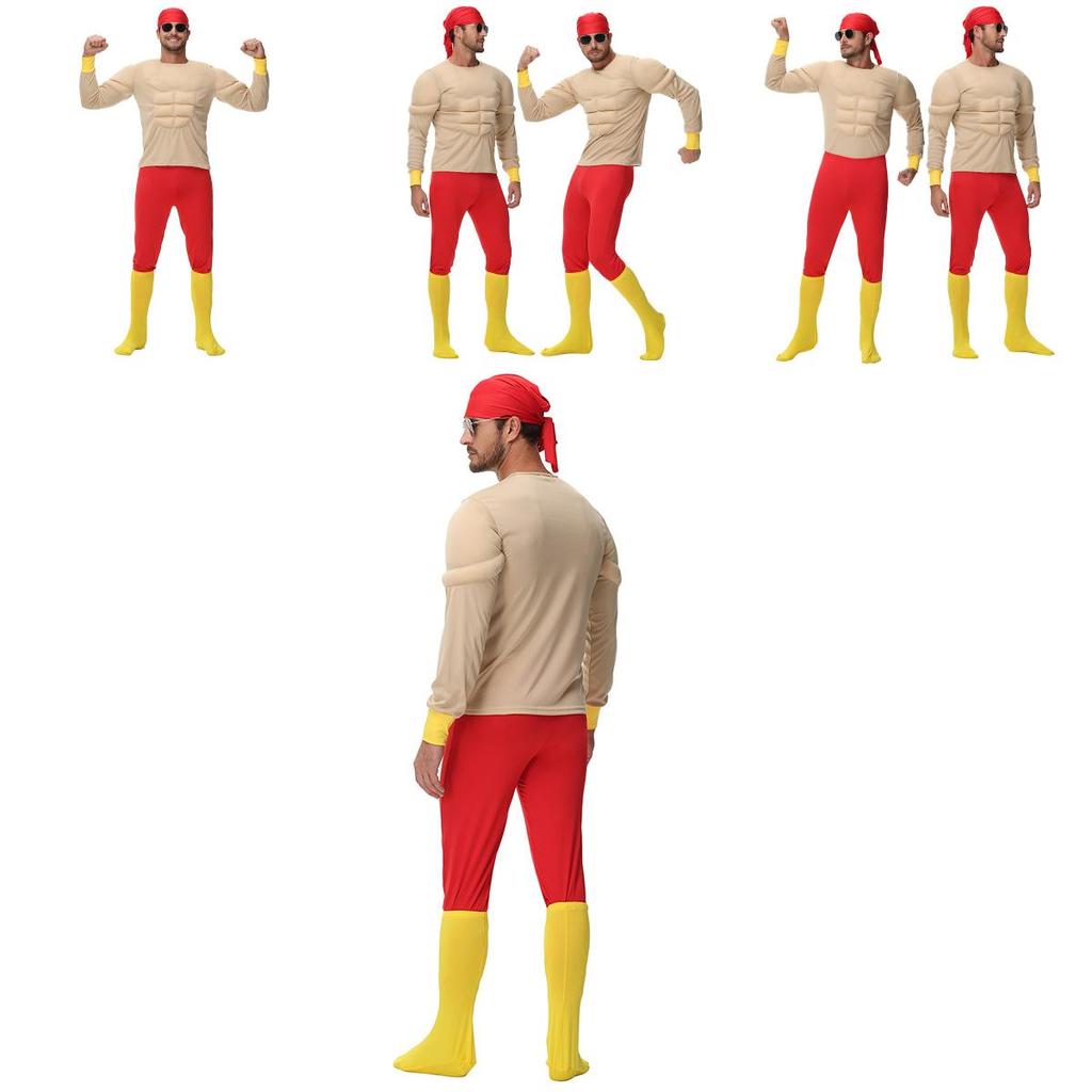 Halloween Costume With Polyester Fabric Funny Muscle Suit For Party Dress Up