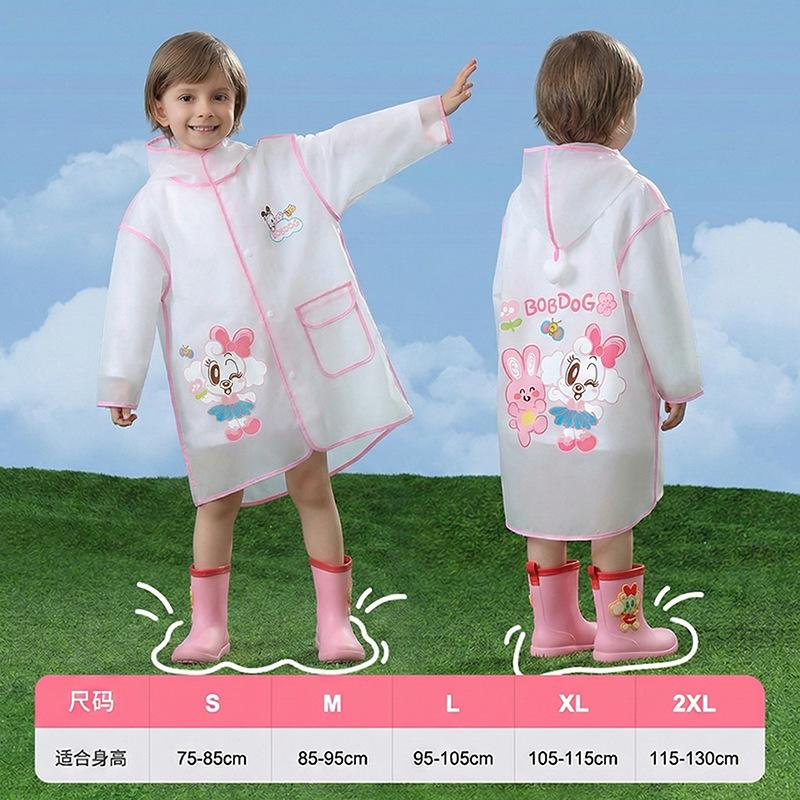 Bobdog Kids Raincoat Boys Girls Toddler Rain Suit with Backpack Cover for Kindergarten Elementary School Waterproof Rain Poncho