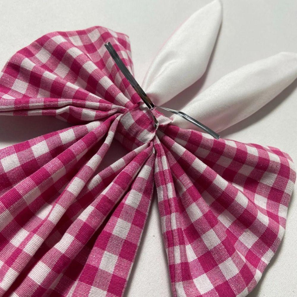 Fabric Material Bunny Ear Bow Bunny Ears Design Tree Topper Bow Easter Wreath Bows  Easter Gifts