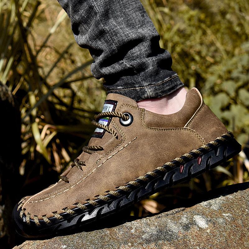 Large Size 4546 New Men's Casual Shoes Lightweight Outdoor Trend Fashion Leather Shoes Men's Shoes