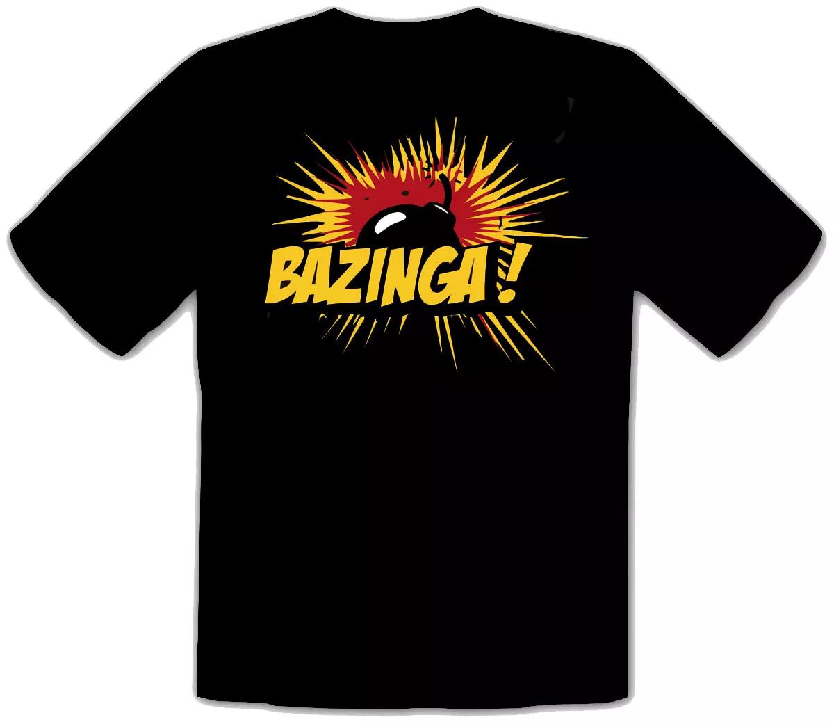 BAZINGA! Big Bang Sheldon Theory BLACK T-Shirt -247- XL