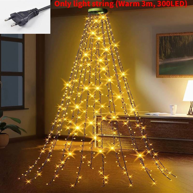 

Christmas Tree Led Lights With Low Voltage Power For Festive Home Decor EU Warm 3M 300Led