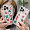 Cartoon Christmas Santa Claus Elk Pattern Case for iPhone 16 15 14 Pro Max 13 12 Mini 11 Pro Max Xr Xs Max 8 7 Shockproof Clear Soft Silicone Cover