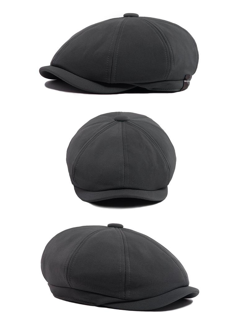 British Retro Octagonal Cap: Unisex Fashion Beret for Spring & Autumn - European & American Style Newsboy & Duckbill Design