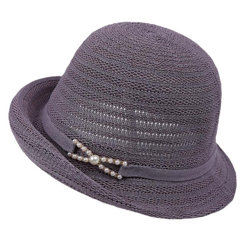 British Flower Mother Top Hat Women'S Summer Sunshade Sunscreen Hat Curled Edge Sun Hat Outdoor Mesh Basin Hat