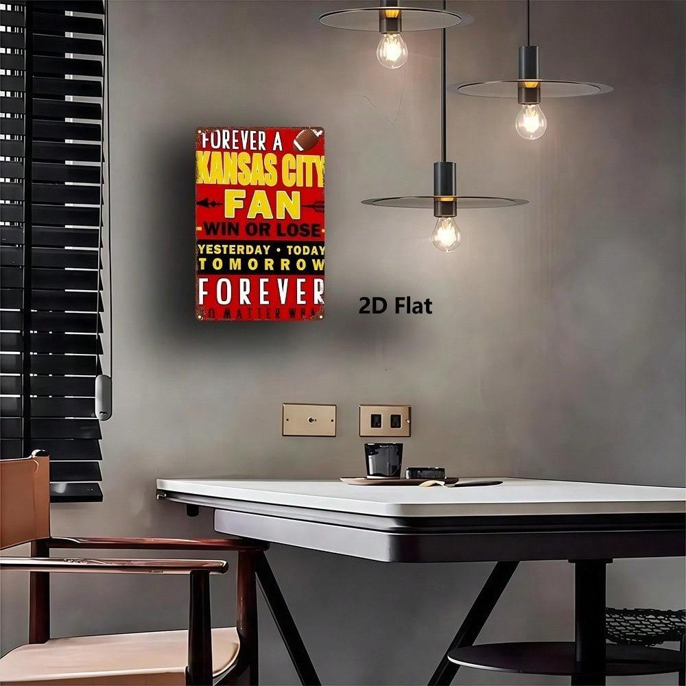 Kansas City Chiefs Tin Metal Sign 8x12 Vintage Wall Art Home Bar Decor