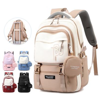High School Student School Bags Kids Waterproof Schoolbags Teenage Children Backpack With Purse