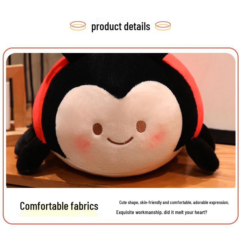 Ladybug Baby Doll Plush Backpack Pendant - Early Education Toy for Kindergarten Students