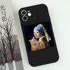Famous Painting Cat Phone Case For iPhone 16 15 14 13 12 11 Pro Max Mini X XS SE 7 8 Plus 16E Shockproof Non-Slip Cover Fundas