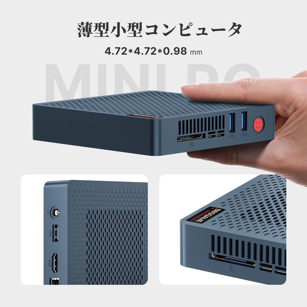 BOSGAME Mini PC Fanless Silent Desktop Computer 4GB 64GB eMMC Micro Celeron N4020 Max Compact 1000M Auto Power On Support Windows 10 Pro Mini Computer