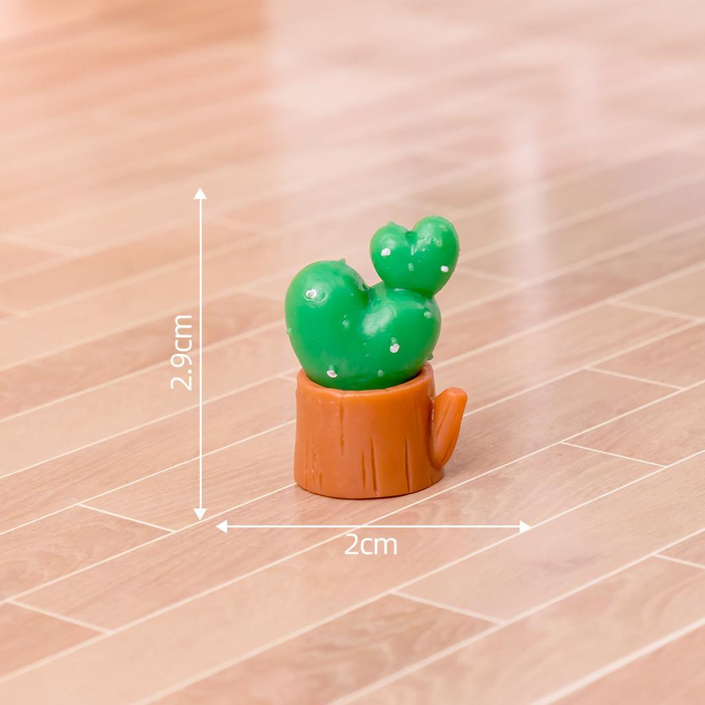 Charming Miniature Resin Cactus For Desk Diy Garden Accessories Cute Plant Decor