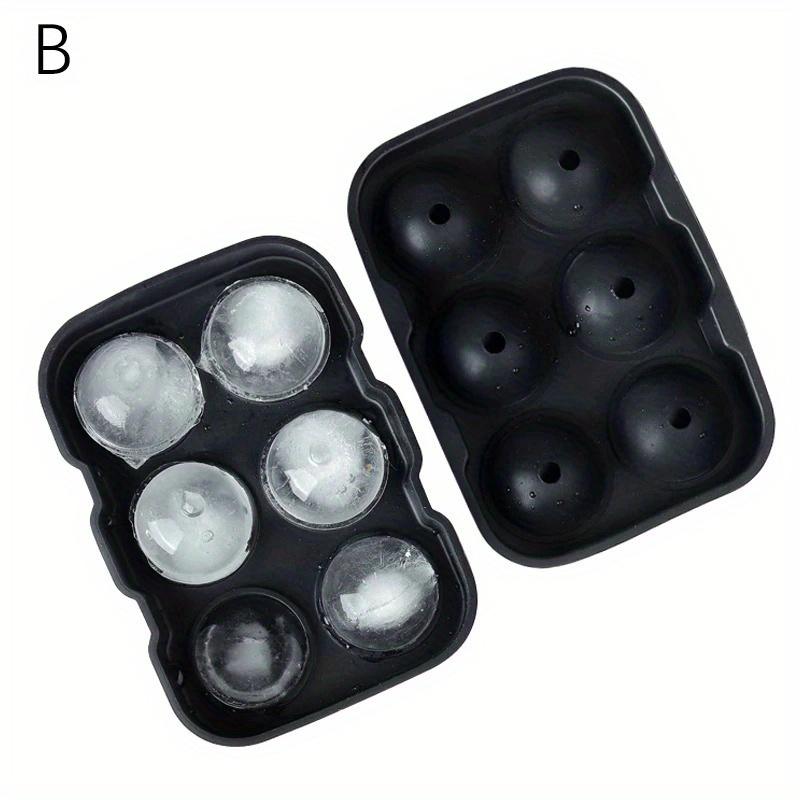 4/6 Grid Silicone Ice Cube and Ball Holder Set - DIY Ice Mold Maker for Whiskey, Cocktails