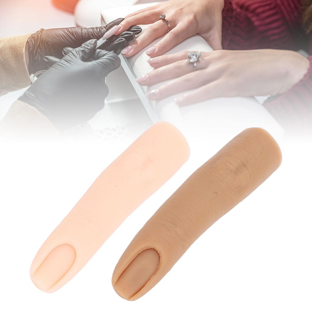 Silicone Practice Fingers for Acrylic Nails Soft To Touch Realistic Flexible Bendable Nail Training 