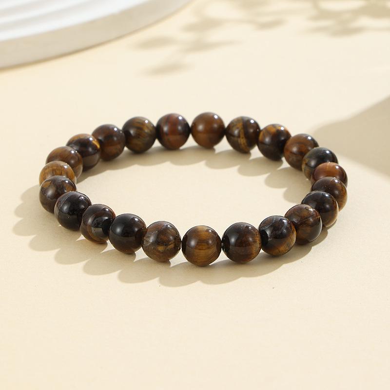 8mm Natural Stone Bracelet: Amethyst, Tiger's Eye, and Agate Jewelry