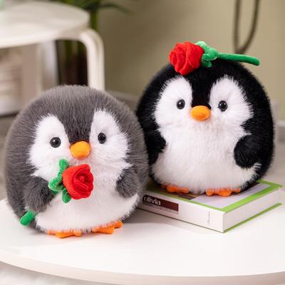 Cute Penguin Doll Girl Children's Doll Small Rag Doll Plush Toy Simulated Rose Gift