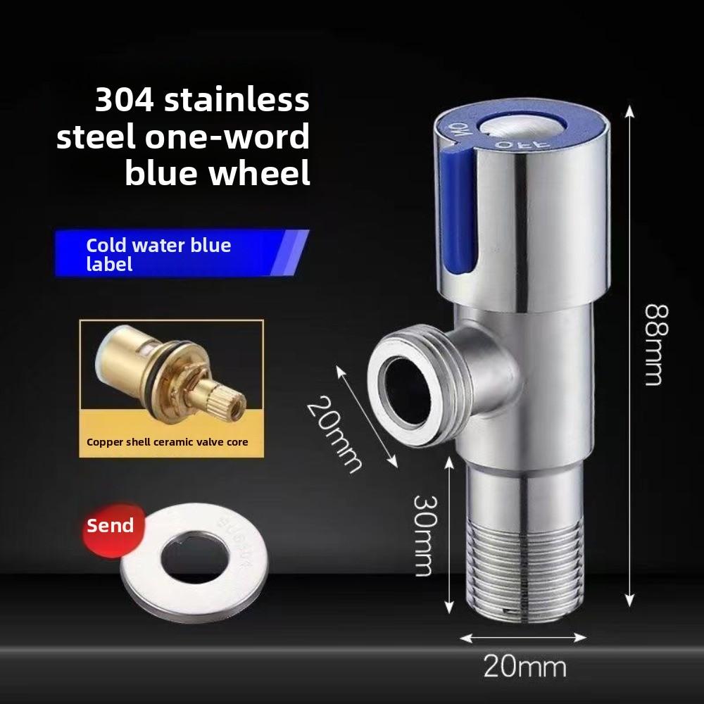 Edelstahl-Einlassventil für heißes und kaltes Wasser, Eckventile zum Befüllen von Toiletten, Waschbecken, Warmwasserbereiter, Wasserhahn für Küche und Badezimmer