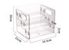 Transparent Portable Three Compartment Cosmetic Storage Box Desktop Dresser Large Capacity Skin Care Perfume Display Rack