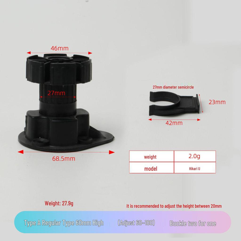 Adjustable PVC Cabinet and Table Support Feet