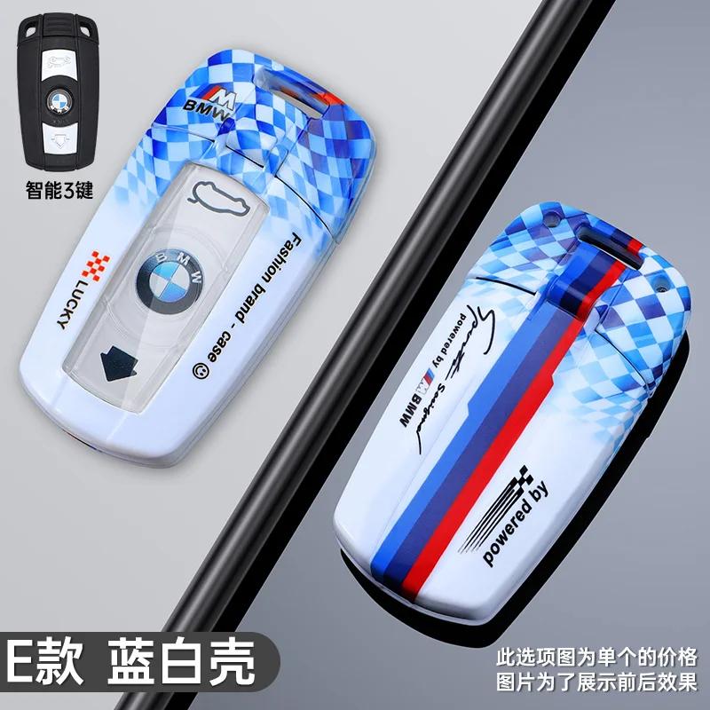 

Hot 2025 Fashion Racing Style Design Car Key Case Fob Cover Shell For BMW E61 E70 E81 E87 E90 E91 E92 X1 X5 X3 1 3 5 6 Series Ac