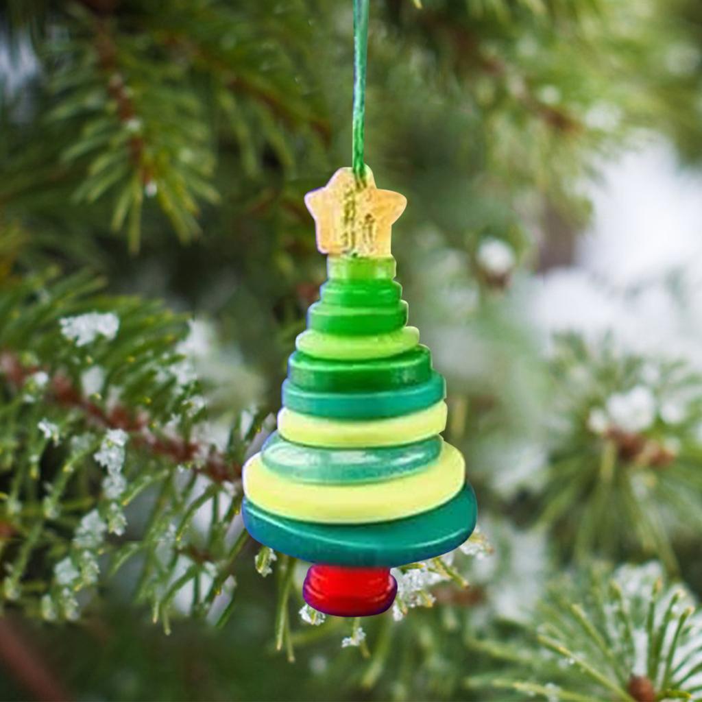 Funny DIY Christmas Button Craft Kit Snowman Santa Claus Christmas Tree Pendant Ornament Pendant Decorations Festival Gifts
