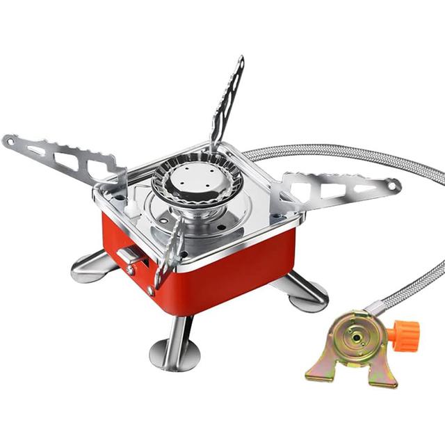 

Портативная квадратная плита, складная газовая плита для кемпинга, кухонная утварь, сверхлегкая дорожная посуда, походное снаряжение белый