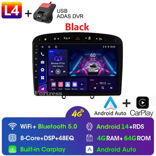 Android14 Car Radio for Peugeot 408 308 308SW 2007-2020 Multimedia Video Player Navigation GPS Carplay Auto 4G Stereo 2Din