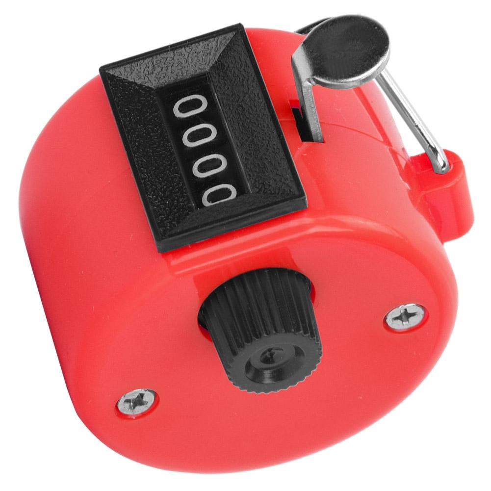 BERM Hand Tally Counter 4-Digits Plastic Knob Reset Handheld Counting Tool with Hook