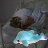 Light Up Stuffed Animal Dolphin Plush, Colorful Glowing Dolphin Soft LED Toy with Night Light Companion Adjustable Timer Function for Kids and