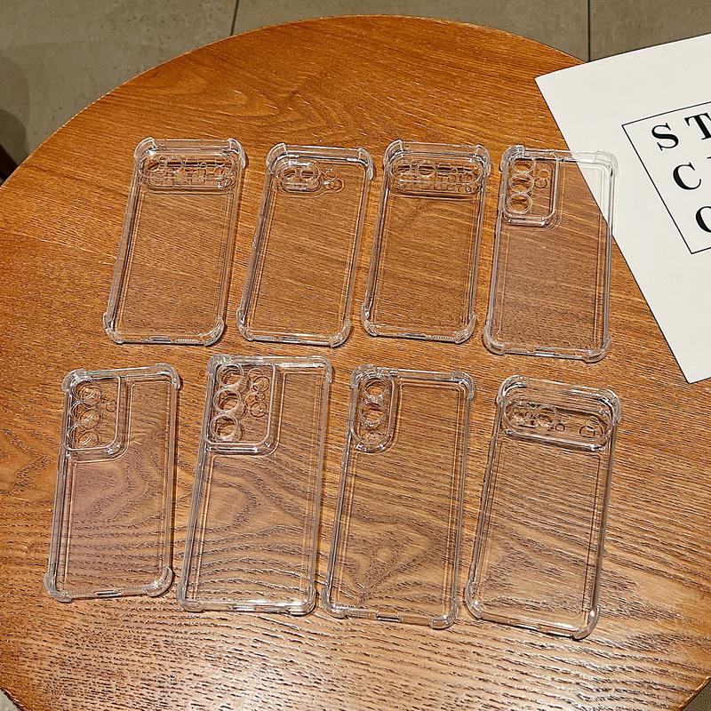 Clear Soft Silicone Shockproof Case Sell For Samsung S25 Edge S24 FE S23 Ultra A56 A36 A16 A55 A15 A35 Lens Protection Slim Transparent Phone Cover