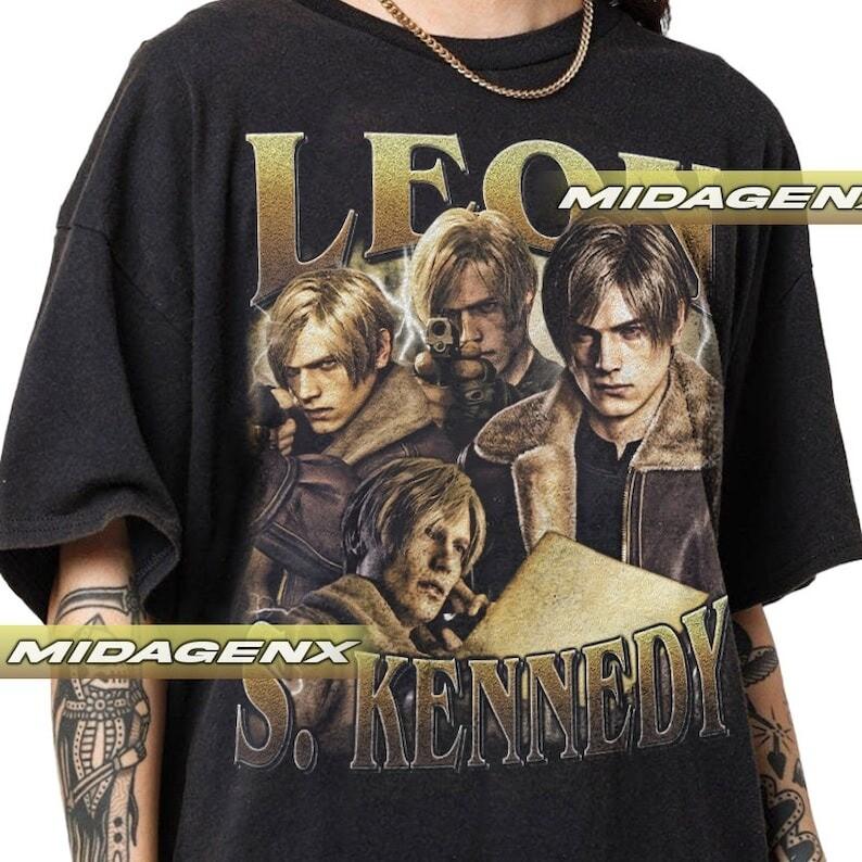 Leon S Kennedy Vintage T-Shirt Gift For Women and Man Unisex T-Shirt S