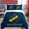 3pcs Duvet Cover Set (1*Duvet Cover + 2*Pillowcase, Without Core), Custom Name AIK Fotboll Pattern Bedding Set, Home Bedroom Decor Gift