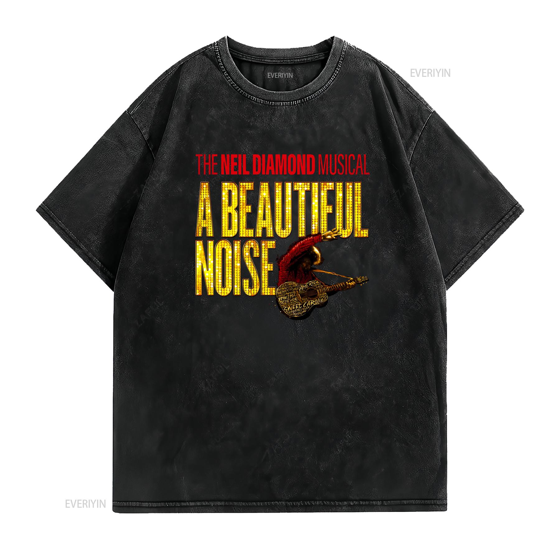 ZheXiong TEE De Neil Diamond A Beautiful Noise Musical T-shirt Idee&euml;n Broadway Liefhebber hoodie vintage Gewassen Veelzijdig grafisch Unisex Stijlvol 3XL