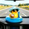 Plastic Cartoon Milk Tea Shop Little Yellow Duck Decor For Car Dashboard Display