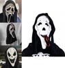 Skrik Ghost Latexmaske Skrekkkostymetilbehør til Halloween-fester